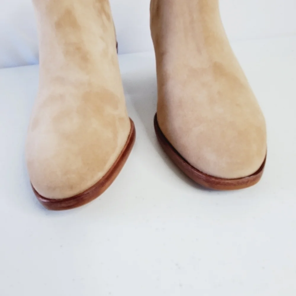 Vince Camuto Leather Abrinna Bootie 10 Back Zip Ankle Shoe Boot NEW Western Boho